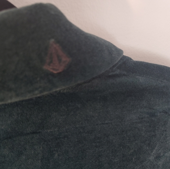 Volcom Women's Teal Velvet Blazer Size M #718 - Picture 5 of 5